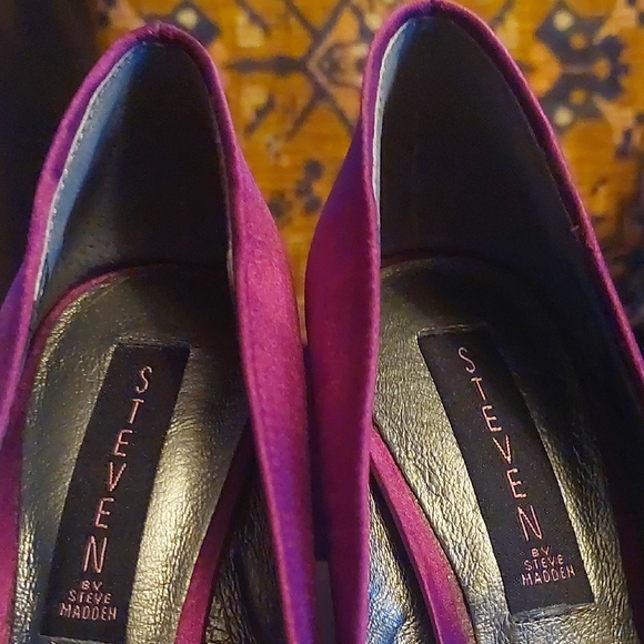 Seven7 Purple Peep Toe Heels - Picture 8 of 9